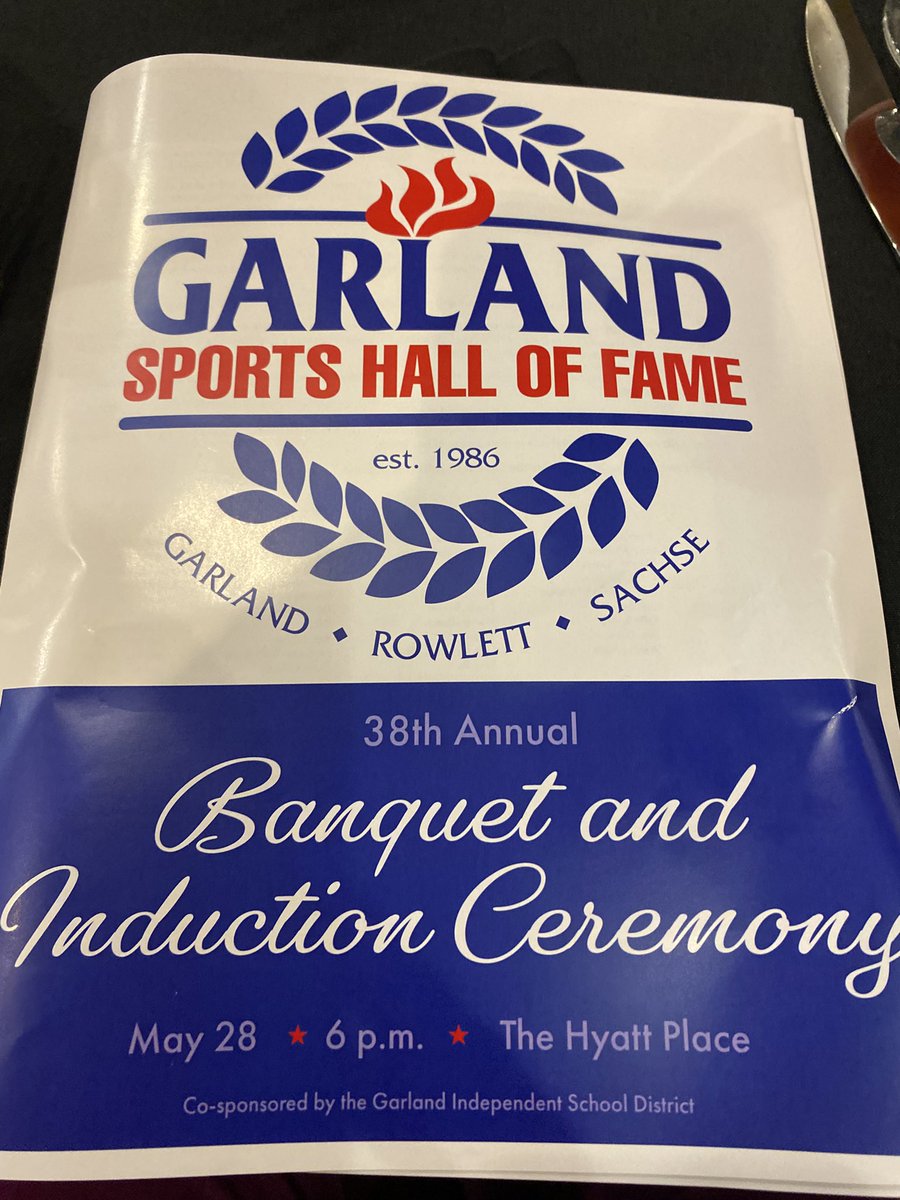 Tonight was a special night! Thank you to the <a href="/garlandSHOF/">Garland Sports Hall Of Fame</a> and <a href="/GISD/">Gabe Isdal</a> for honoring our student-athletes. Congrats to our <a href="/NFHS_Rangers/">Naaman Forest High School</a> Jenni and Deebo….we are SO PROUD of you!!! #rangers #studentathletes #GISD