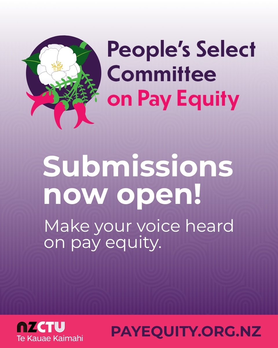 The government shafted approximately 350k low paid workers with no consultation and no regard for democracy when they retrospectively made pay equity claims virtually impossible to raise successfully. Make your submission to the People's Select Committee: payequity.org.nz