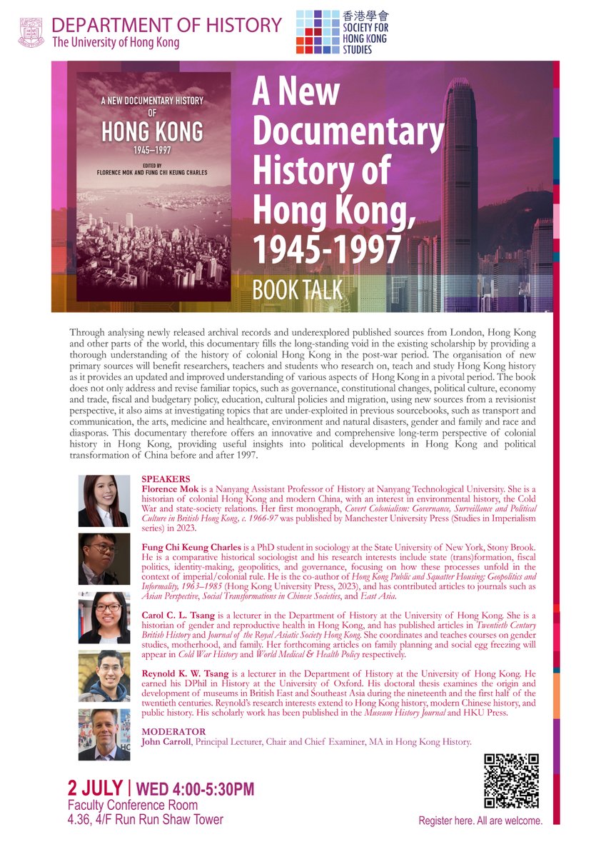 History_HKU's tweet image. Register here: hkuems1.hku.hk/hkuems/ec_hdet…

#hku #hkuhistory #hongkonghistory #booktalk