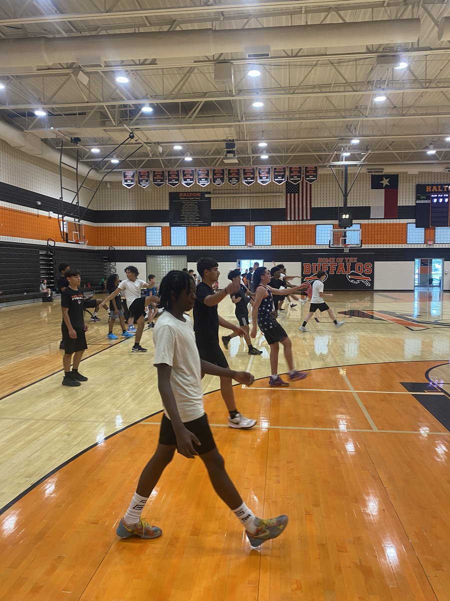 Great 2nd day of HHS basketball camp! Kids are energetic and learning a lot! Future is bright here in Haltom!