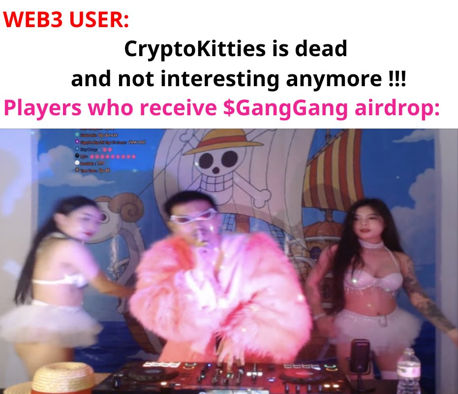 Zhez ⌐◨-◨ (@0x_zhez) on Twitter photo Cho đại đế 36 lên sóng với anh em bạn dì quốc tế 😹
Hiện tại, <a href="/CryptoKitties/">CryptoKitties</a> đang có event tạo meme nhận pool airdrop 1M $GangGang ~ $16k7.
Đặc biệt, nếu mình may mắn trúng giải sẽ share 50% pool thưởng cho 10 bạn RT + cmt ảnh vote dưới post này.
Thể lệ Cho đại đế 36 lên sóng với anh em bạn dì quốc tế 😹
Hiện tại, <a href="/CryptoKitties/">CryptoKitties</a> đang có event tạo meme nhận pool airdrop 1M $GangGang ~ $16k7.
Đặc biệt, nếu mình may mắn trúng giải sẽ share 50% pool thưởng cho 10 bạn RT + cmt ảnh vote dưới post này.
Thể lệ