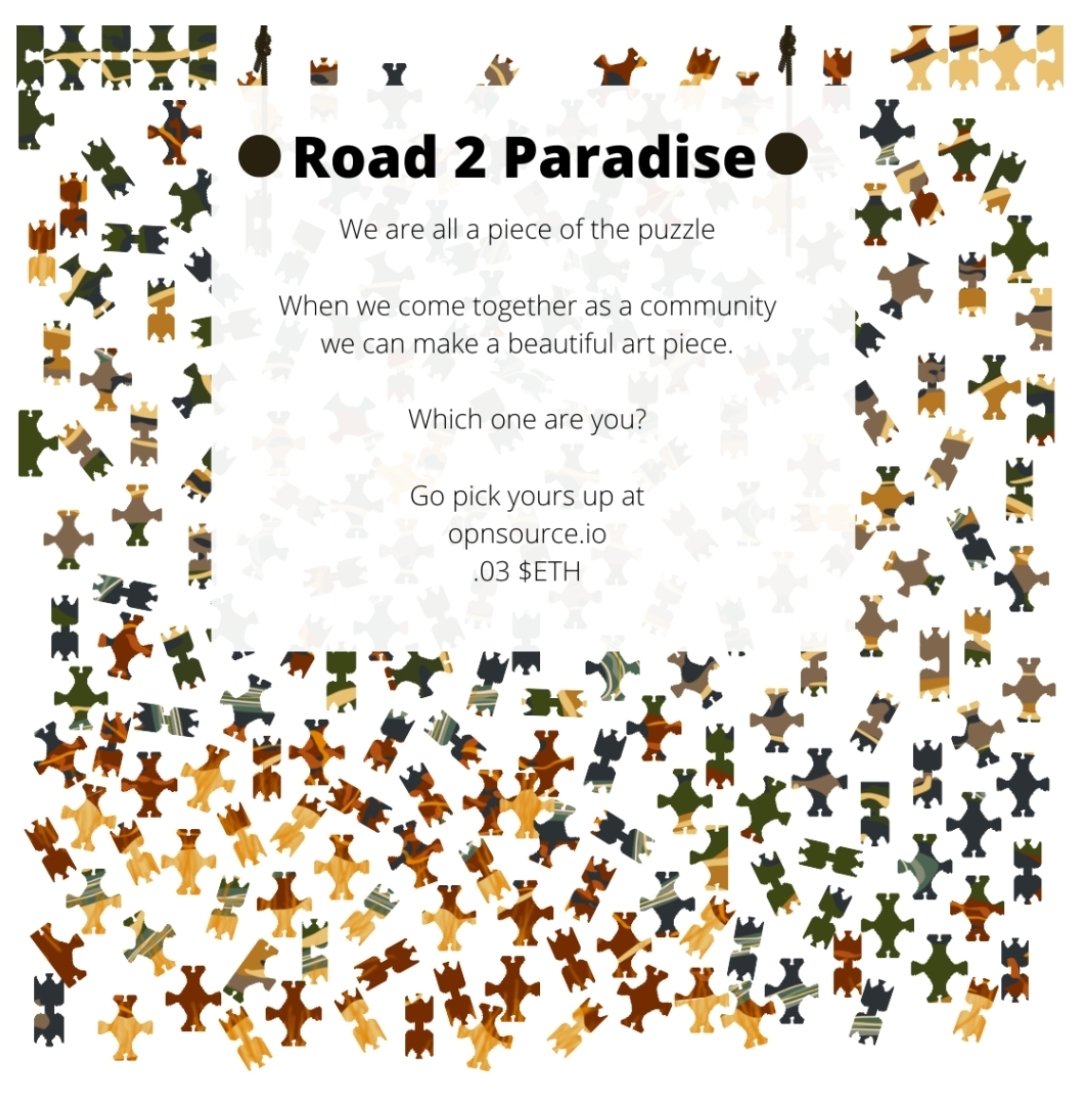 @0xIAMKINGS Benefits of getting A Road2Paradise NFT
.03 $ETH

555 club member perks: 
(Mint date: Available now)
-Gifts as our brand grows (got the idea from <a href="/garyvee/">Gary Vaynerchuk</a> #giftgoat)
-555 club member will be able to nominate to deep dive &amp; vote on community led projects to be used for onboarding