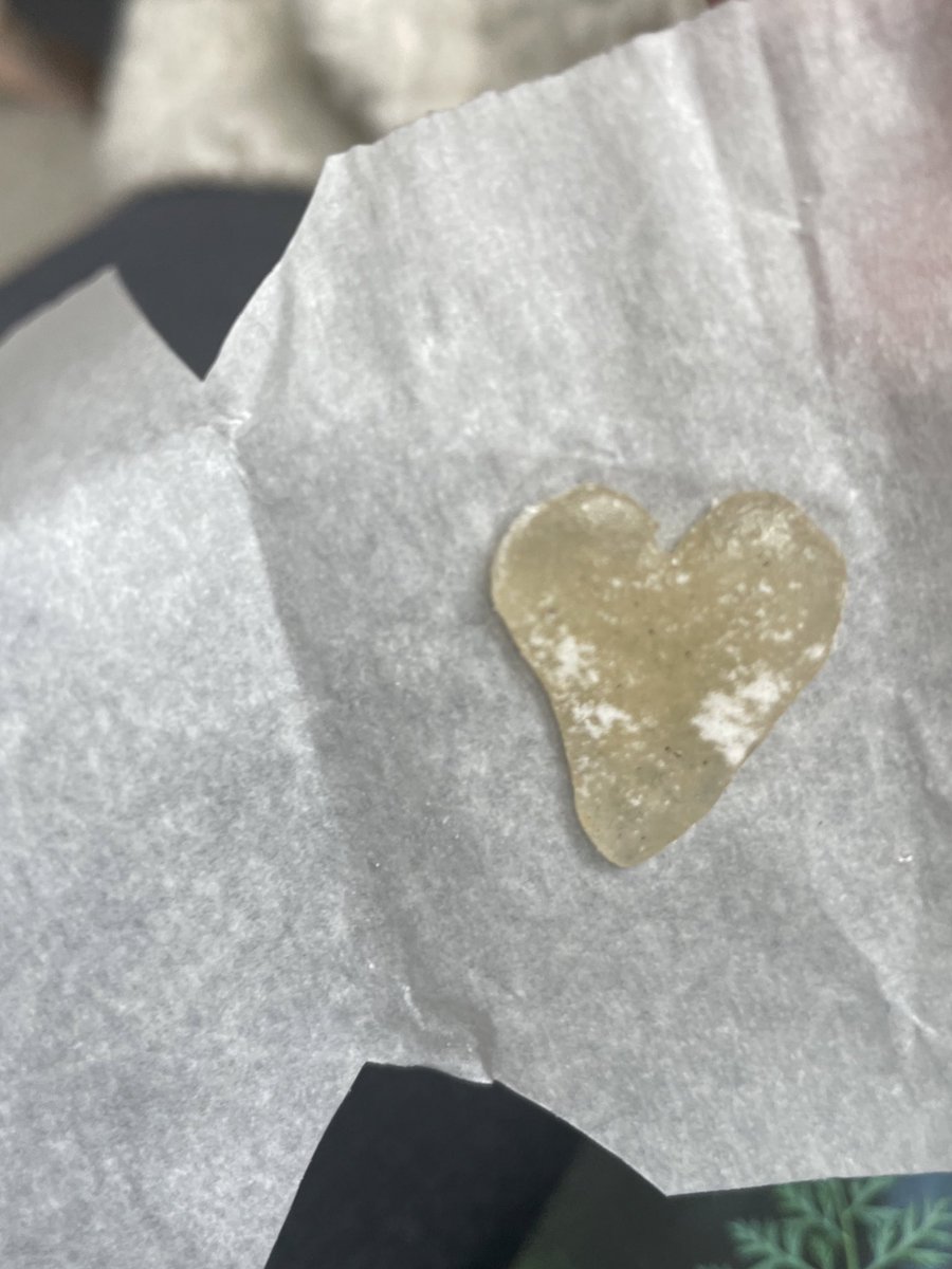 Today we made chewy ginger candy and one of the girls made me a little heart shaped one💚