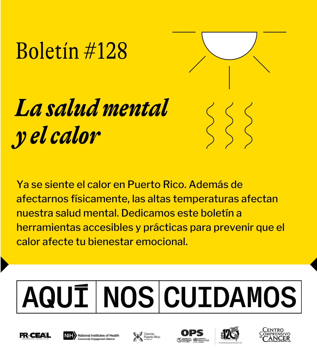 La salud mental y el calor extremo 💜 - mailchi.mp/cienciapr/aqui…