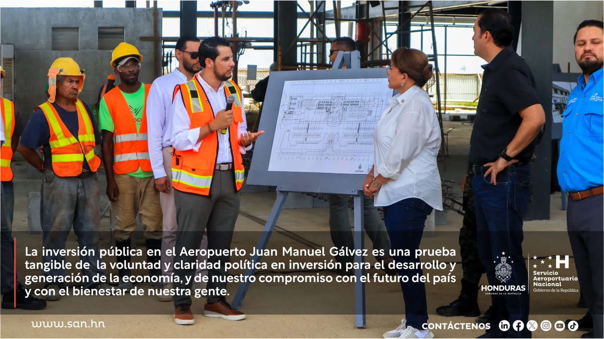SANHNoficial's tweet photo. ✈️ ¡Roatán despega hacia el futuro!
La presidenta Xiomara Castro visitó el Aeropuerto Juan Manuel Gálvez para supervisar su transformación.
💰 Se invierten L.2,100 millones a nivel nacional, de los cuales L.811 millones son para Roatán.
Turismo, desarrollo y conectividad. https://t.co/UveSFrfVcu