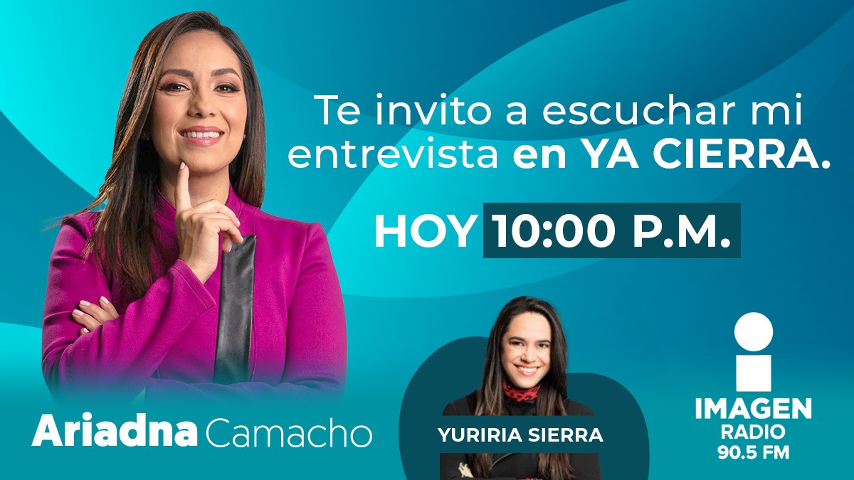 ariadnacamacho's tweet photo. Hoy a las 10:00 de la noche, platicaré en #Yacierra, con @YuririaSierra en @Imagen_Mx, sobre la importancia de votar este 1º de junio para cambiar el #PoderJudicial. ¡Acompáñenme!
#PrimeroLaPRIMERA #01PE #BoletaTurquesa #TribunalDeDisciplinaJudicial #ACC https://t.co/OuqSOYsXRs