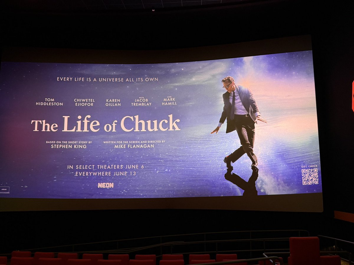 THE LIFE OF CHUCK is further justification that Mike Flanagan is the best at bringing King to screen, even when the source material is quiet reflection rather than big scares. Overall a joy.
