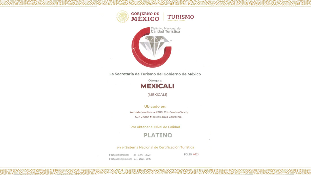🏅 ¡Mexicali recibió el Distintivo Nacional de Calidad Turística!    Un reconocimiento al trabajo conjunto por brindar experiencias de calidad a quienes nos visitan.   Desde el aeropuerto celebramos este logro junto a #COTUCO. #AeropuertoDeMexicali