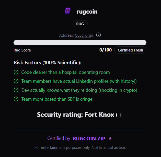 rugcoin tweet media