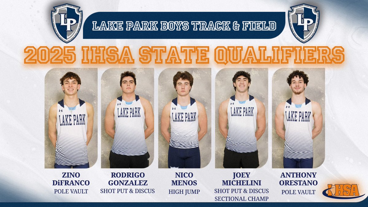 Lake Park Athletics (@lpathleticdept) on Twitter photo Lake Park is excited to send off these five <a href="/IHSA_IL/">Illinois High School Association #IHSA</a> Boys Track & Field State Qualifiers tomorrow! Congratulations <a href="/lpboystrack/">Lake Park Boys Track / XC</a> Lancers! #WeAreLakePark Lake Park is excited to send off these five <a href="/IHSA_IL/">Illinois High School Association #IHSA</a> Boys Track & Field State Qualifiers tomorrow! Congratulations <a href="/lpboystrack/">Lake Park Boys Track / XC</a> Lancers! #WeAreLakePark
