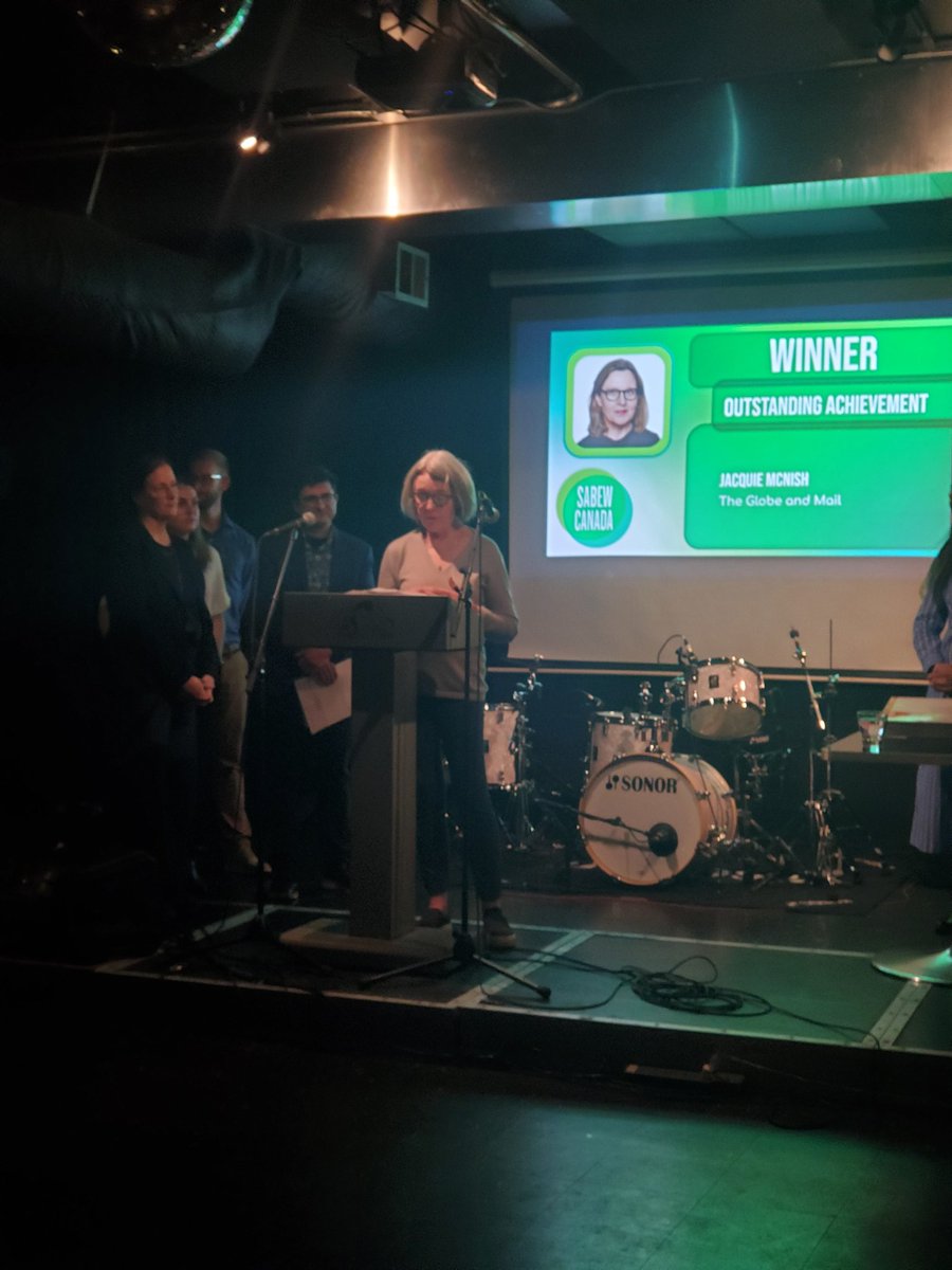 Rita Trichur (@ritatrichur) on Twitter photo A highlight of tonight's <a href="/sabewCDA/">SABEW Canada</a> Best in Business Awards was <a href="/jacquiemcnish/">Jacquie McNish</a> receiving the Outstanding Achievement Award and her frank commentary about the barriers women have faced in business journalism. #journalism #businessjournalism A highlight of tonight's <a href="/sabewCDA/">SABEW Canada</a> Best in Business Awards was <a href="/jacquiemcnish/">Jacquie McNish</a> receiving the Outstanding Achievement Award and her frank commentary about the barriers women have faced in business journalism. #journalism #businessjournalism