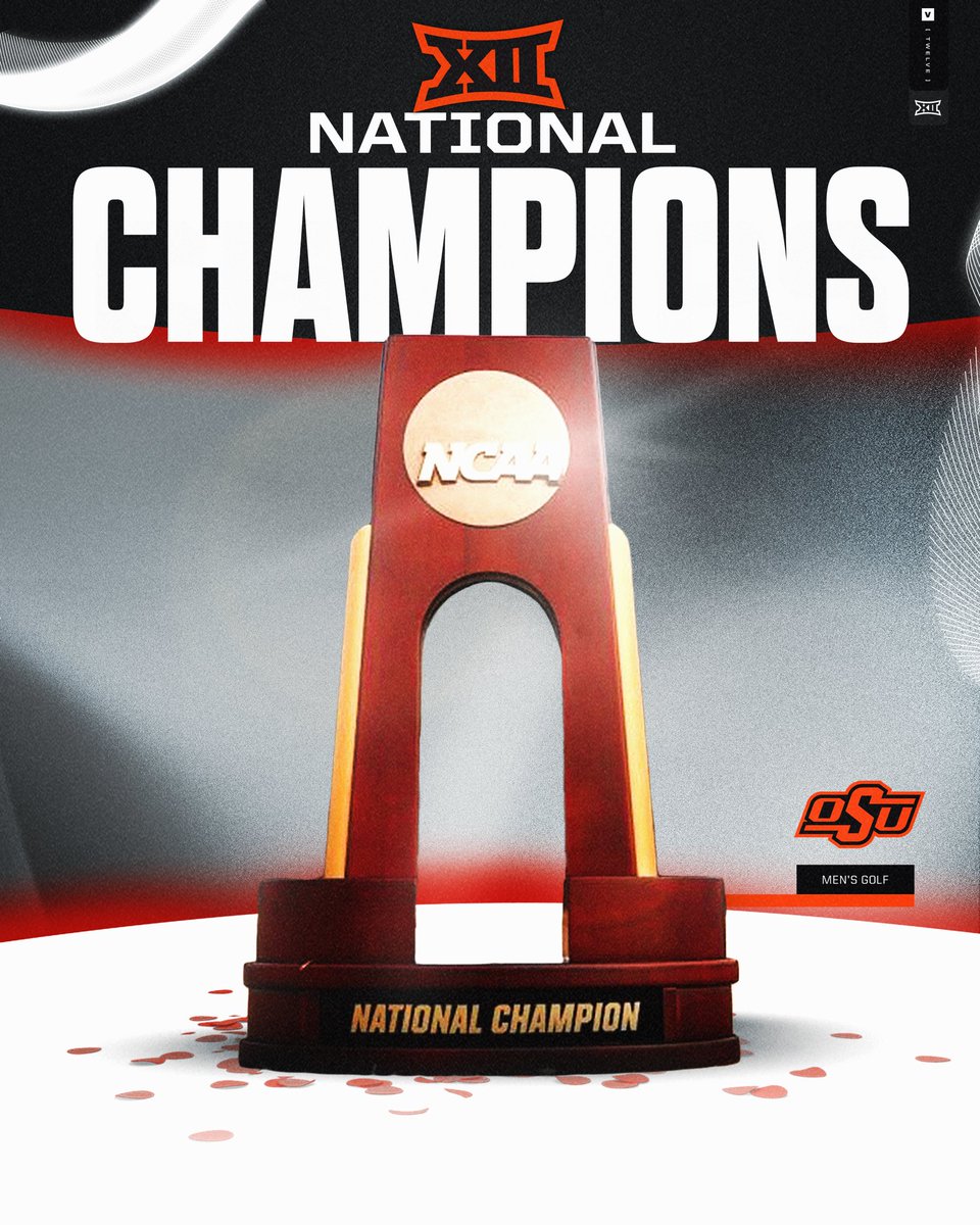 Big 12 Conference (@big12conference) on Twitter photo THE OKLAHOMA STATE COWBOYS ARE NATIONAL CHAMPIONS ๐
Congratulations to <a href="/OSUCowboyGolf/">OSU Cowboy Golf</a> for claiming the 2025 NCAA Menโs Golf Championship. THE OKLAHOMA STATE COWBOYS ARE NATIONAL CHAMPIONS ๐
Congratulations to <a href="/OSUCowboyGolf/">OSU Cowboy Golf</a> for claiming the 2025 NCAA Menโs Golf Championship.