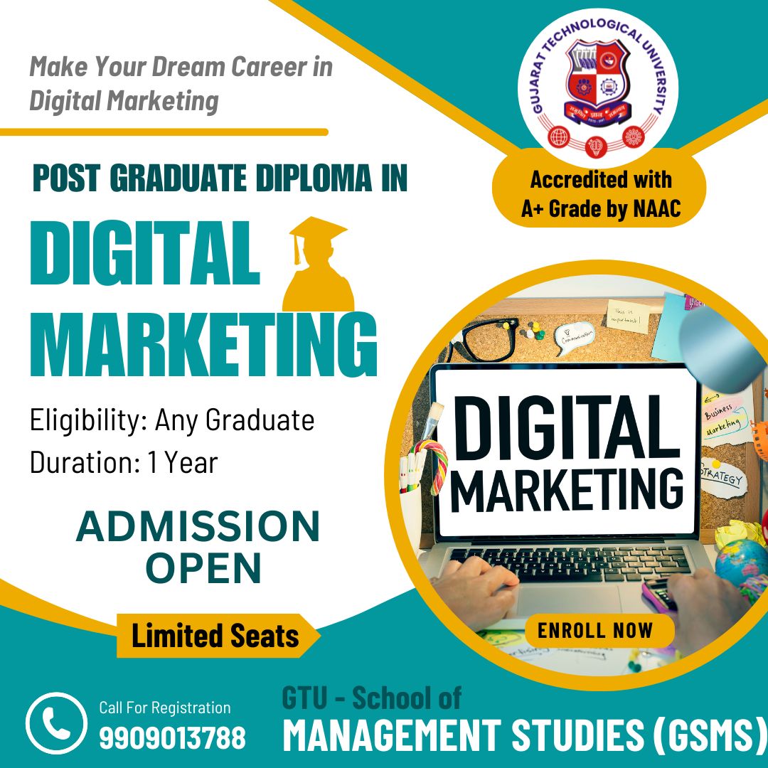🎓 Apply Now for Post Graduate Diploma in Digital Marketing Course!

Apply Here - gtuadm.samarth.edu.in/index.php