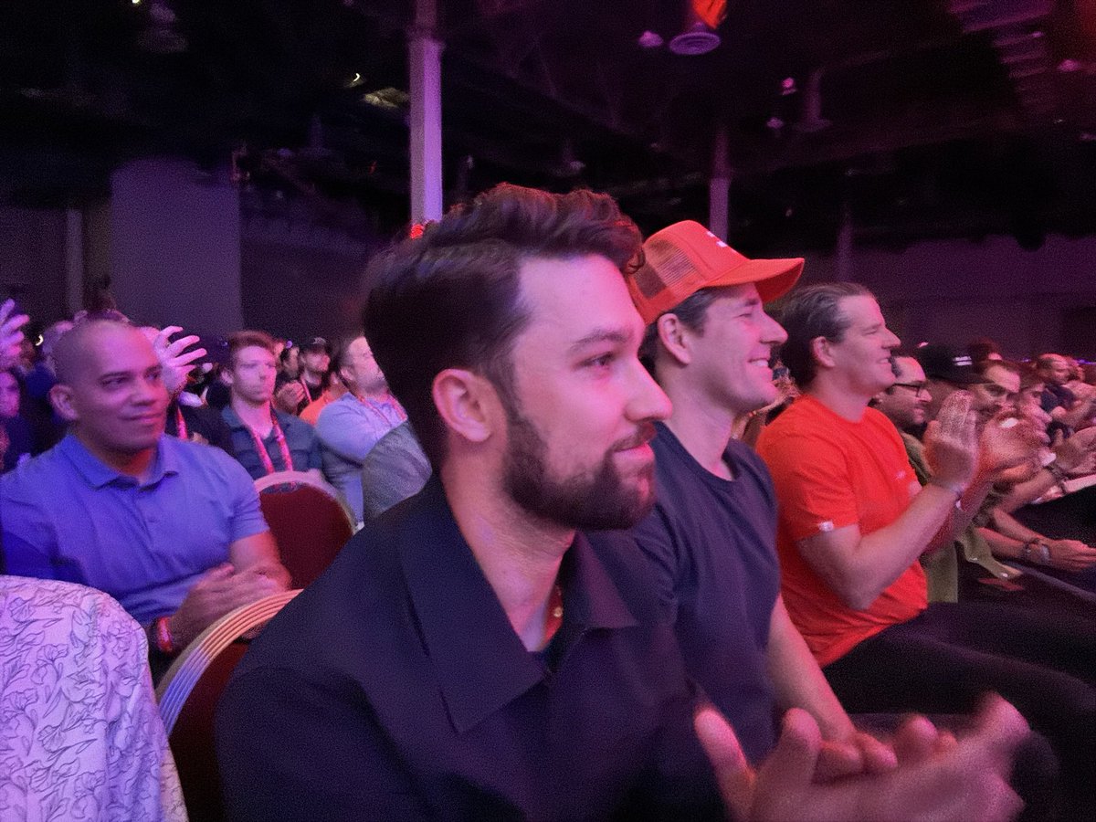 Great time watching VP Vance and sitting next to Winklevoss Twins at 2025 Bitcoin Conference in Las Vegas.