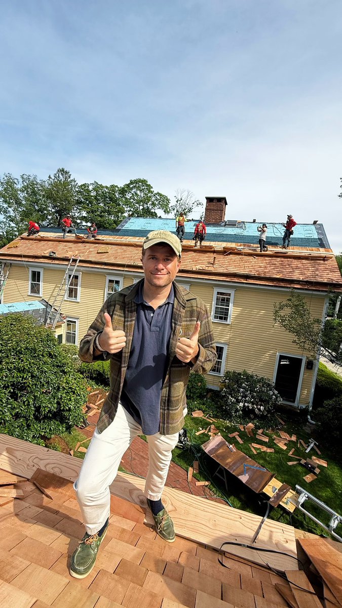 Bringing our 210-year-old home’s cedar shake roof back to its original glory—New England charm, restored.