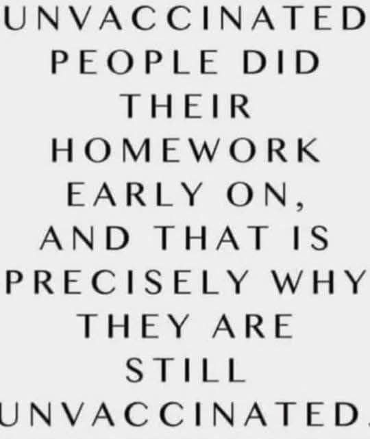 I am still  unvaxxed ..   hope you are as well!!