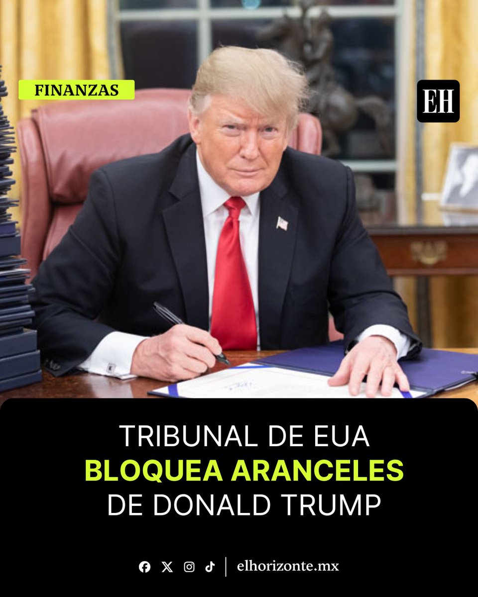 ElHorizontemx's tweet photo. 🇺🇸 Un tribunal federal de Estados Unidos bloqueó la entrada en vigor de los aranceles de Donald Trump, tras decidir que el mandatario extralimitó su autoridad para imponer impuestos a las importaciones de países que venden más a EUA de lo que compran.

https://t.co/NmNdmeAvQv https://t.co/fkTbDcPLut