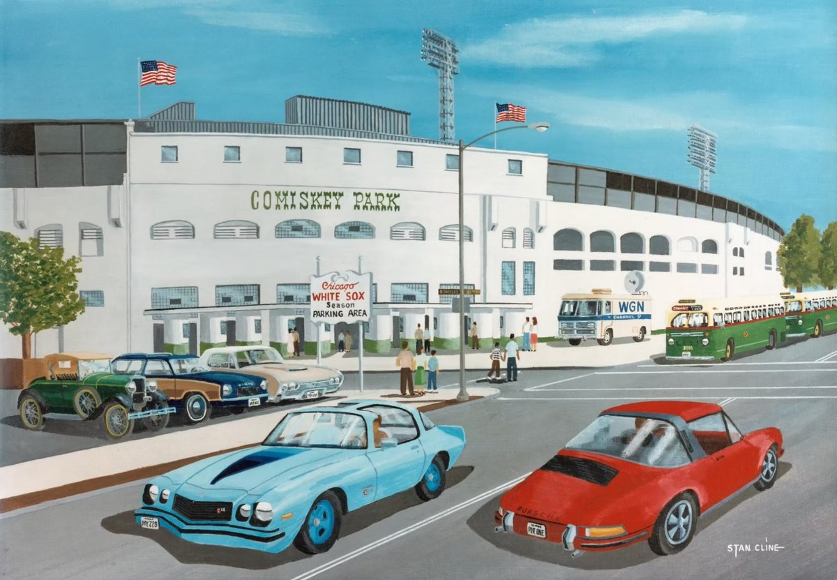 Beautiful Comiskey Park art by Stan Cline stancline.com/product-page/c…
