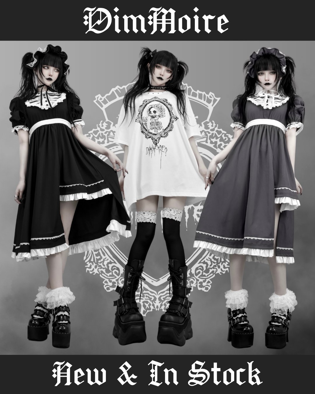 DimMoire Baby Skull BIG T 白 ACRO TOKYO][DimMoire] Baby Skull Big Tee