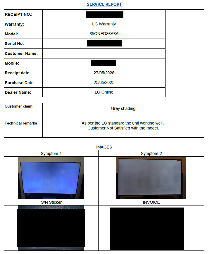 BertWarley's tweet photo. @LGGulf I recently bought an LG TV and it has 2 major problems.
1- Bad dirty screen effect.
2- Backlight bleed.
As soon as I turned on the TV I saw the issues so I requested a return.
@LGeSaudi claimed that I cannot return it, because the box was opened. https://t.co/n7aGv6OVbl