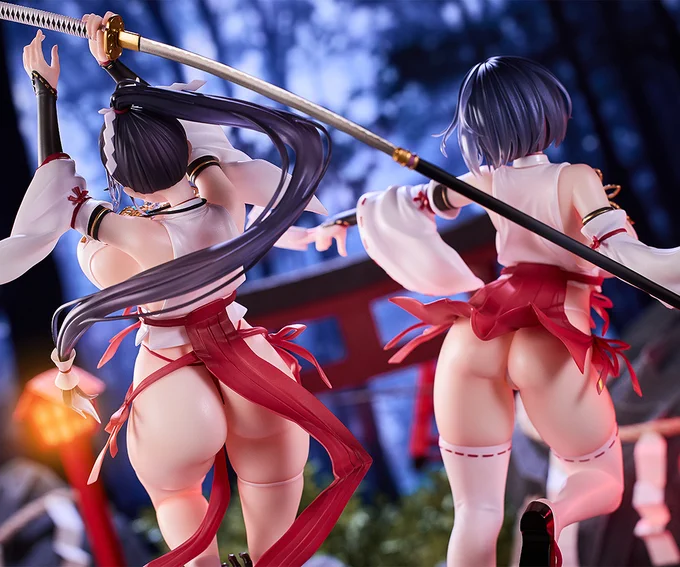 七原冬雪氏が描く『隷辱ノ戦巫女』より、祓巫女の双子姉妹「東堂伊織」と「藤堂朔夜」を1/6スケールでホットビーナスが立体化!明日5月30日(金)19時受注締めです!国内:海外:藤堂朔夜国内: 