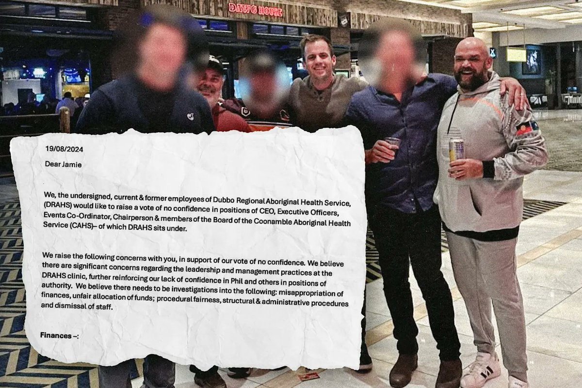 suzanne2222's tweet image. Authorities are investigating   Coonamble Aboriginal Health, which receives more than $10 million in state and federal funding on top of nearly $5 million in non-government revenue, after it emerged  that senior bosses spent more than $400,000 on all-expenses-paid trips to New