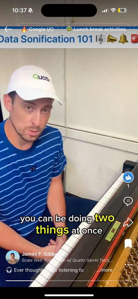 🎧 Ever listened to your data instead of staring at screen Imagine knowing if your SEO rankings went up or down just by hearing tempo &amp; pitch.

#SEO #DataSonification #Analytics #DataViz #Marketing #Innovation #googleio