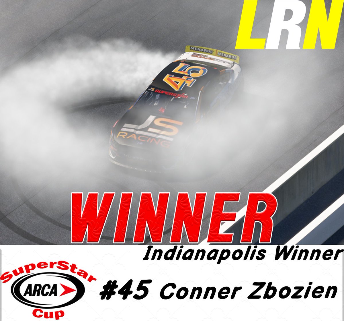 Conner Zbozien picks up his third win of the SuperStar Arca Cup season with a clutch performance at the Brickyard!