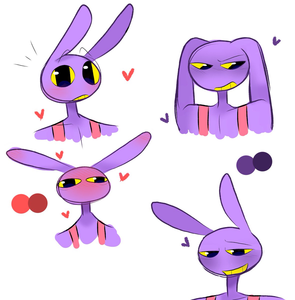 I luv how people draw jax blushing like that.. Lovesick bunny loll #jax #tadc