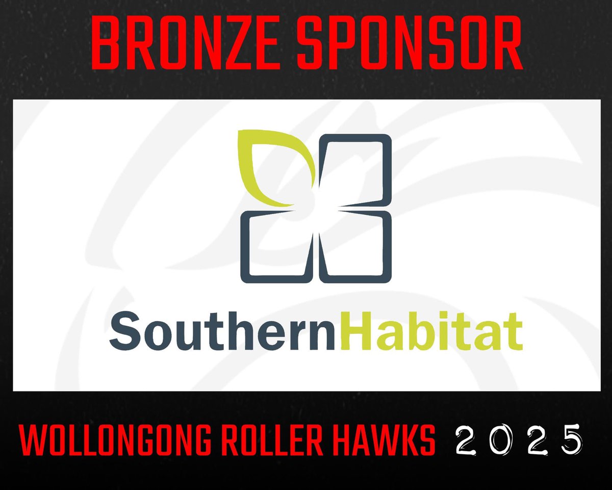 📣 SPONSORSHIP ANNOUNCEMENT

The Wollongong Roller Hawks are thrilled to welcome back Southern Habitat as Bronze Sponsor in 2025.

Some exciting times ahead in 2025 thanks to the great support of Southern Habitat.