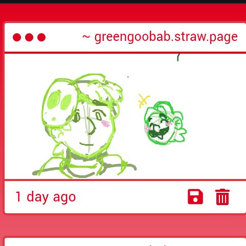 The green one tweet media