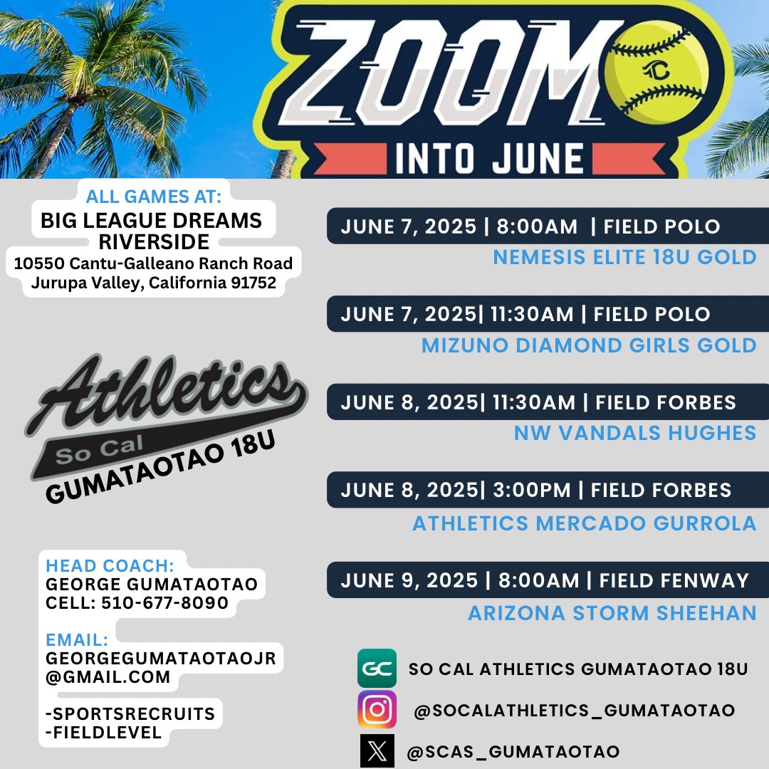 Kicking off the summer at Zoom into June. Come check us out! <a href="/TCSFastpitch/">TC Fastpitch</a> <a href="/triplecrownspts/">Triple Crown Sports</a> <a href="/SoCalAsOrg/">So Cal Athletics</a> #18ufastpitch #18usoftball #lionsonly #2025softball #2026softball #2027softball #zoomintojune