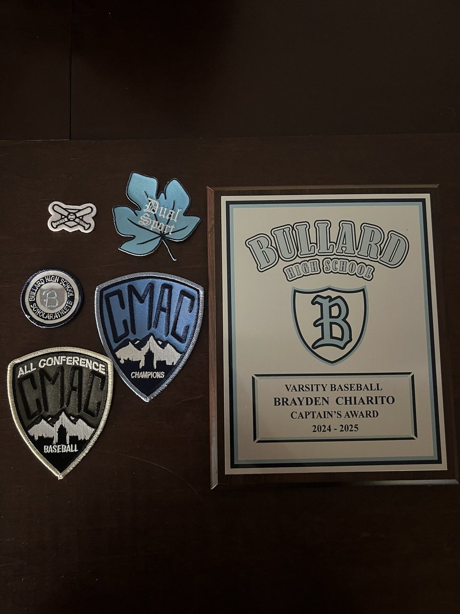 ChiaritoBrayden's tweet image. Senior Baseball Banquet ✅
Captain’s Award
CMAC CHAMP
1st Team All Conference
Scholar Athlete
Dual Sport Athlete
@bullardbb @NorCalU1