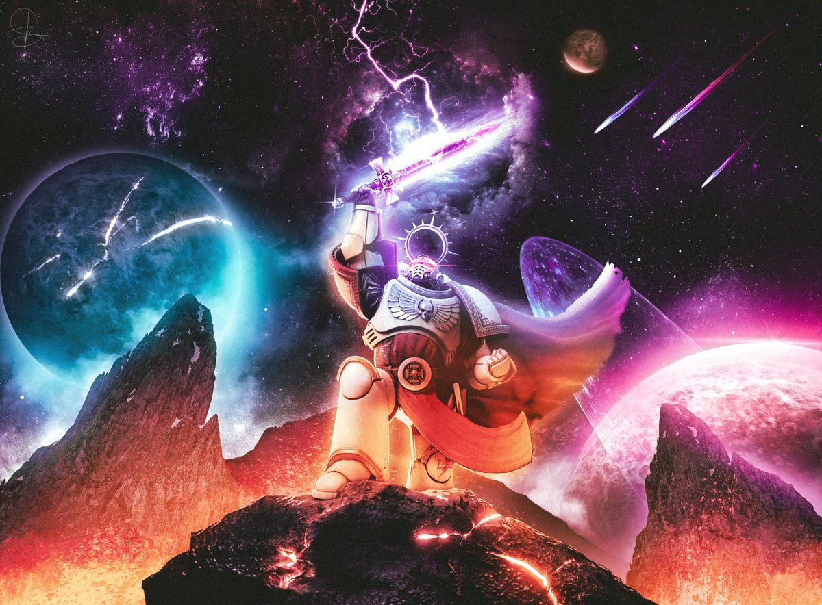 SfmToothless's tweet image. Warhammer art and one ver inspired by space king. #warhammer40k #WarhammerCommunity #WarhammerArt #warhammerfanart #warhammer