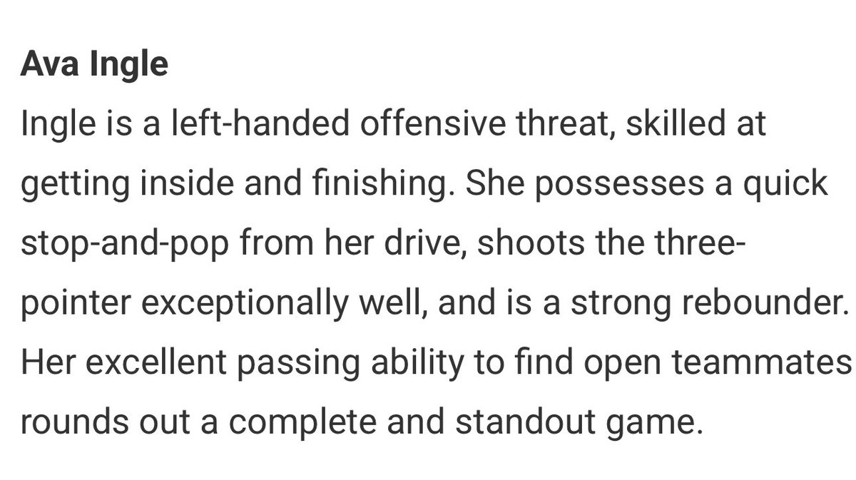 Nice write up on our girl <a href="/AvaIngle2029/">Ava Ingle</a>   💪💪🔥🔥