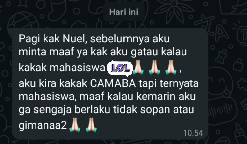 Wkwkwk seru banget nyamar jadi camaba