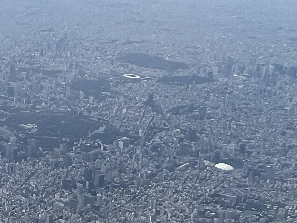 東京は上空から見るのが楽しい街である。