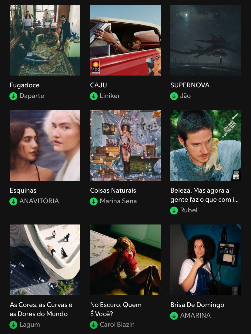 muito feliz de viver na mesma época que artistas muito fodas, a música brasileira é boa demais