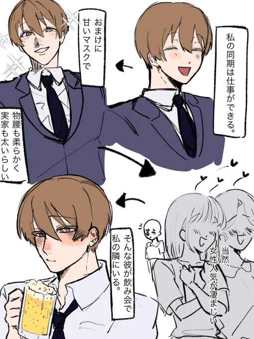 愛が重いらしい同期くん① 
