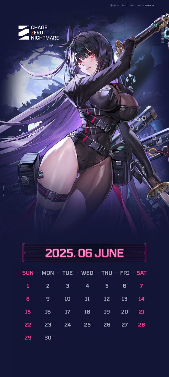 ◤June #Calendar #Wallpaper◢

[Rin]
A dream... about three swords on a rack? Congratulations. Since I will be the third. ...Forever.

#CHAOSZERONIGHTMARE #CZN #ChaosZeroNightmare