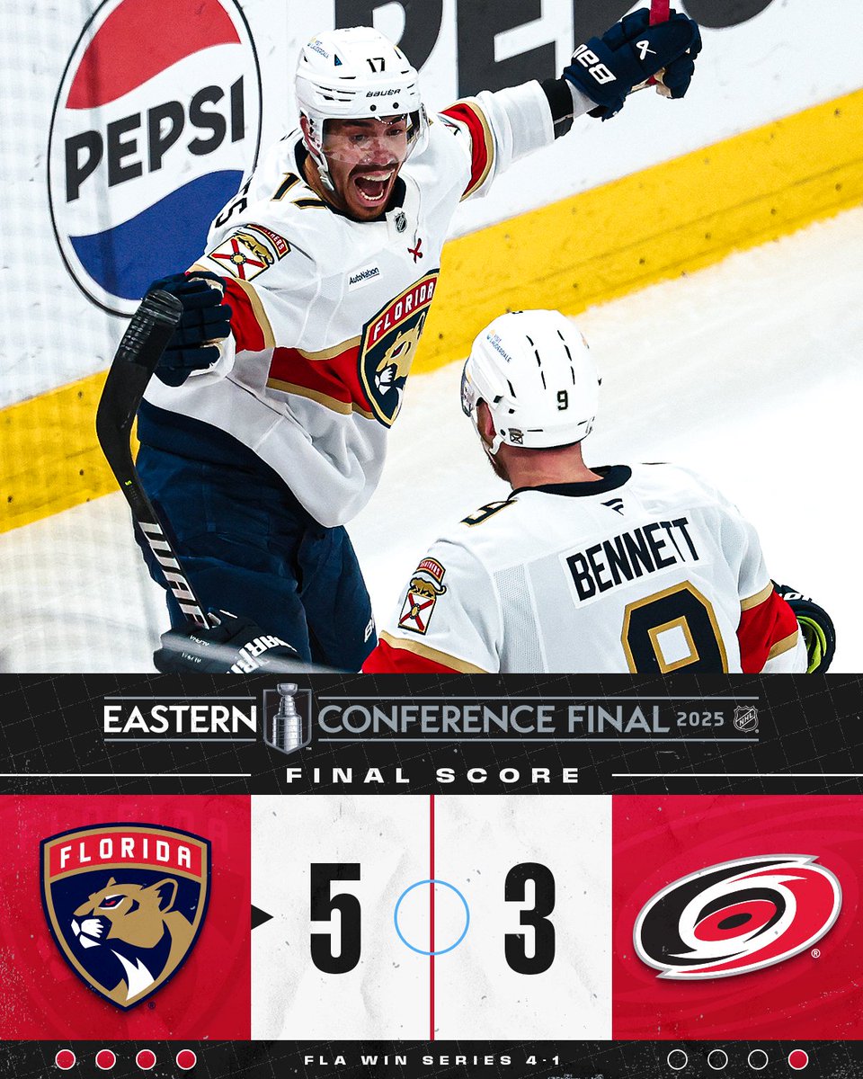 THE PANTHERS ARE EASTERN CONFERENCE CHAMPS ONCE AGAIN! 🙌 #StanelyCup