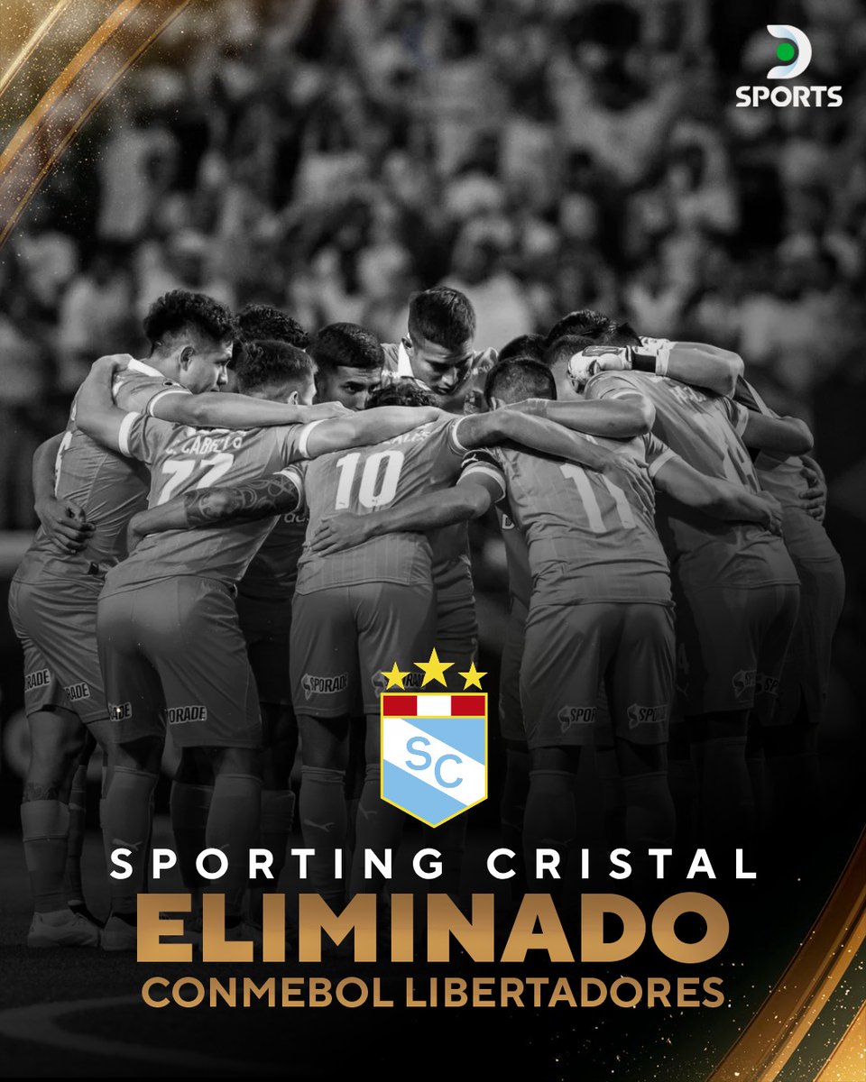 ¡DESENLACE DOLOROSO PARA SPORTING CRISTAL! ❌

⚽ Tras la caída 6-0 🆚 Palmeiras 🇧🇷, los celestes fueron eliminados de CONMEBOL #Libertadores

📝 El triunfo 4-0 de Bolívar 🇧🇴 🆚 Cerro Porteño 🇵🇾 también los dejó sin clasificación a play offs de octavos de #SudamericanaEnDSPORTS