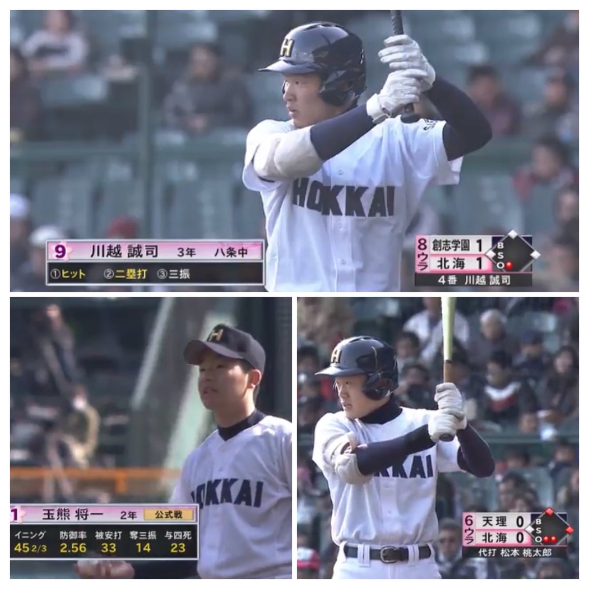 baseball_pen's tweet photo. ・北海(2011年)

選抜初戦は川越の勝ち越しHR、2回戦は代打松本のタイムリーで好投する玉熊を援護し17年ぶりに2勝。平川監督にとっても初勝利となった。夏は初戦で明徳義塾にサヨナラ負け。

人によっては大学野球の印象の方が強いかも。 https://t.co/iTsGeW4pyz