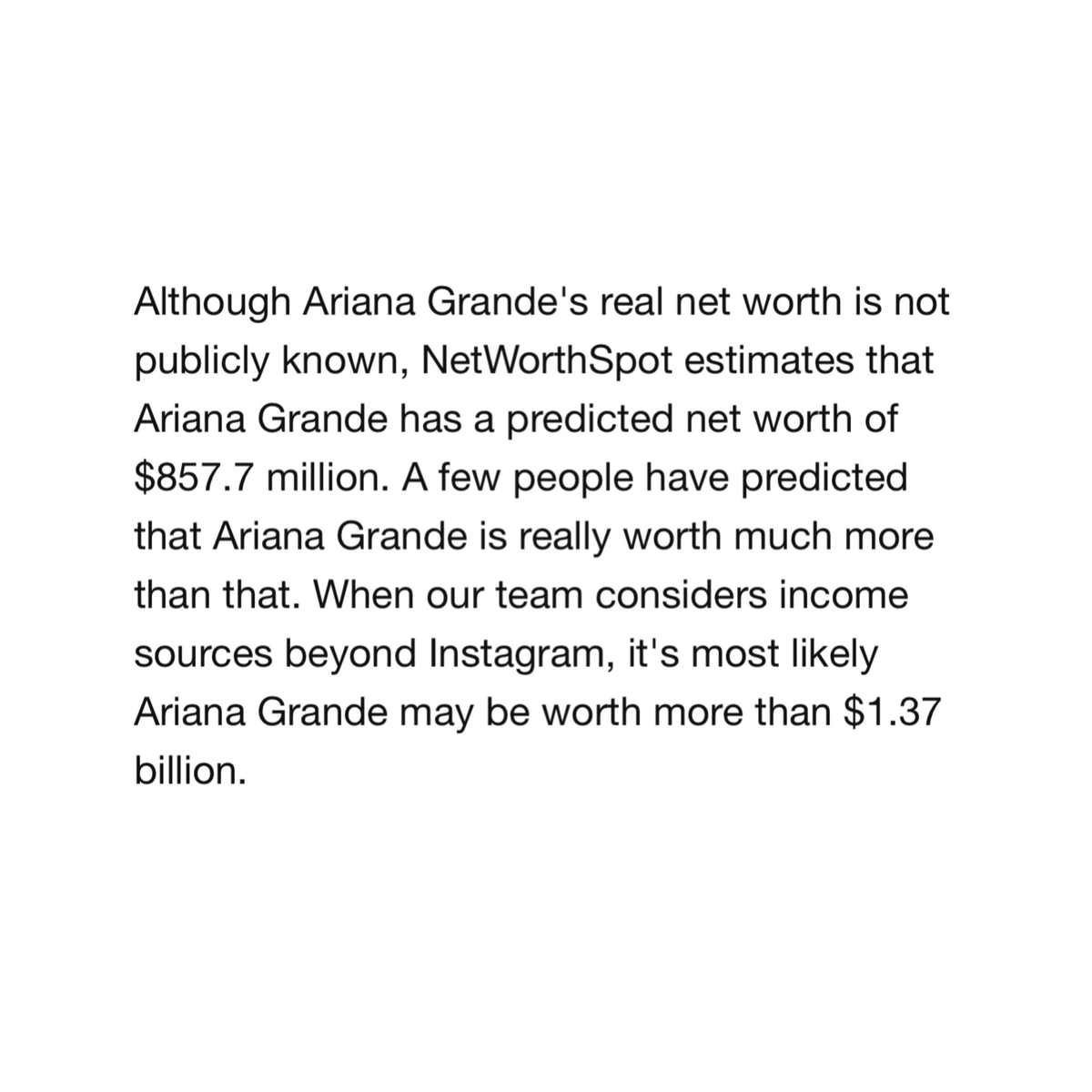 ArianaMedia0's tweet photo. @itzsireon @ordinarycourt @leviisbey Ariana's fragrance line is worth OVER $1B &amp; shes estimated to be a billionaire 🤡😂 https://t.co/zkFEOLul8L