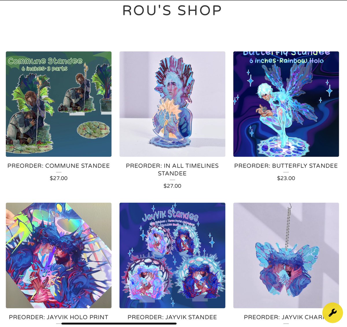 ✨✨PREORDER OPENING✨✨
Hello friends! I will be opening my shop for PREORDERS ONLY from:
May 30th 3pm CST - June 6th 5pm CST
Use code JAYVIK15 for 15% off all orders over 60USD 
All artwork has been updated and there are new standees and a holo print!