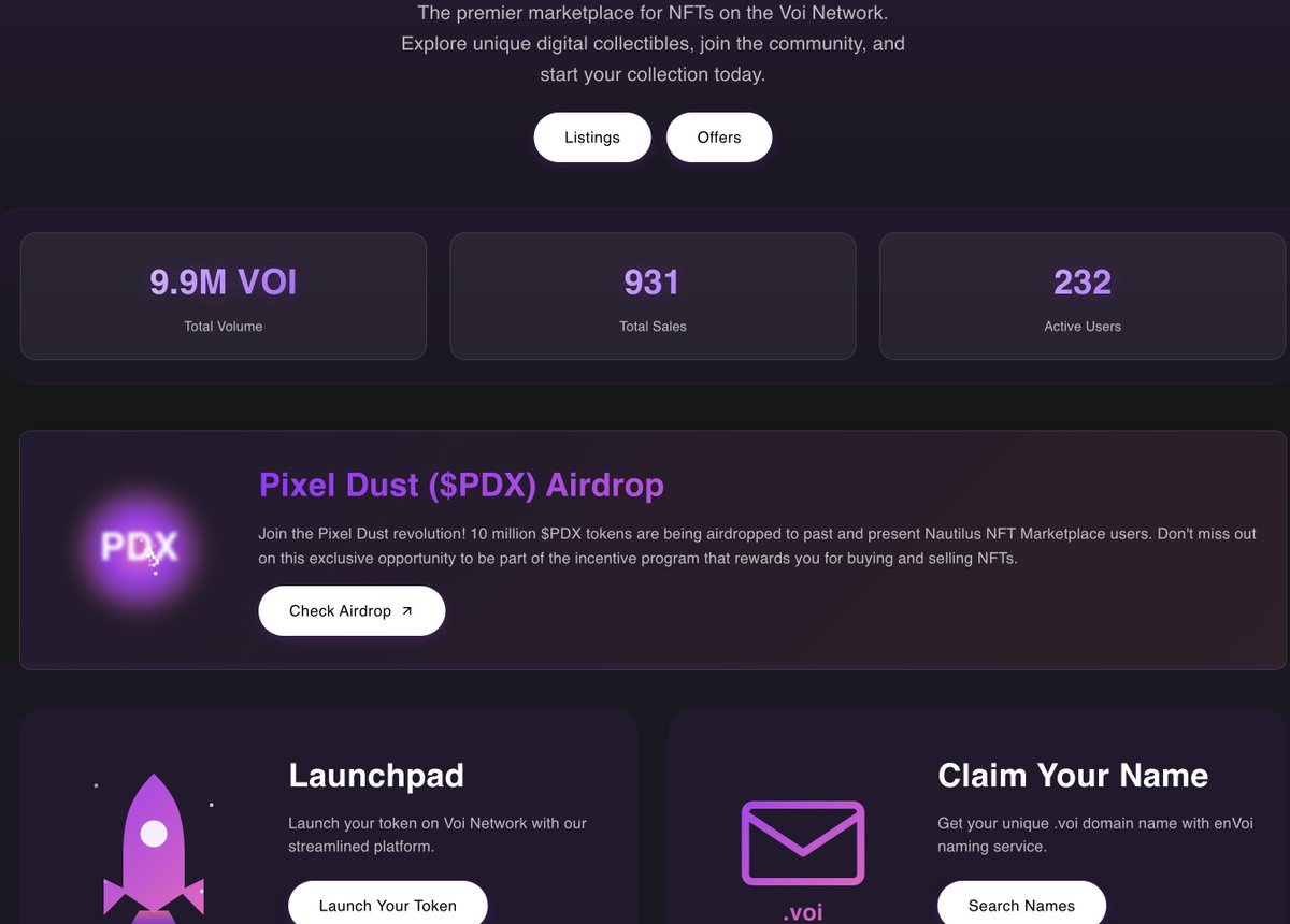 🚨 The $PXD airdrop amounts are live!
Nautilus Testnet + Mainnet users and PXD holders qualify 🎯
Check what you’ve earned:
✨ nautilus.sh

#PXD #Airdrop #VoiNetwork #PixelDust #Nautilus #buidl