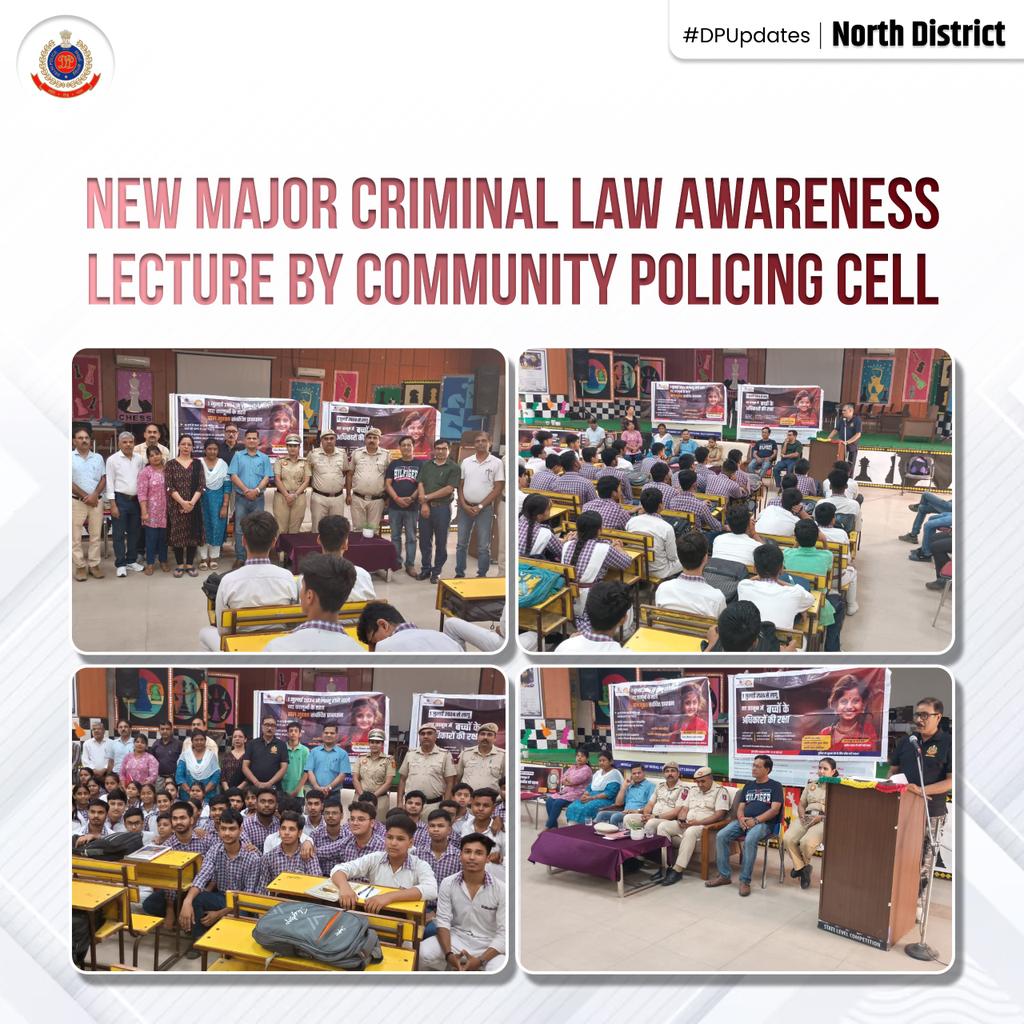 DCP North Delhi (@dcpnorthdelhi) on Twitter photo #WithYouForYouAlways: Community Policing Cell, North District, organized a Major Criminal Law Awareness Lecture with PS Timarpur staff at Govt. Co-Ed Sr. Sec. School,Timar Pur. Around 160 students & faculty attended the informative session.
<a href="/DelhiPolice/">Delhi Police</a>
<a href="/Ravindra_IPS/">Special CP Law & Order Delhi Police</a>
@DPUpdates #WithYouForYouAlways: Community Policing Cell, North District, organized a Major Criminal Law Awareness Lecture with PS Timarpur staff at Govt. Co-Ed Sr. Sec. School,Timar Pur. Around 160 students & faculty attended the informative session.
<a href="/DelhiPolice/">Delhi Police</a>
<a href="/Ravindra_IPS/">Special CP Law & Order Delhi Police</a>
@DPUpdates