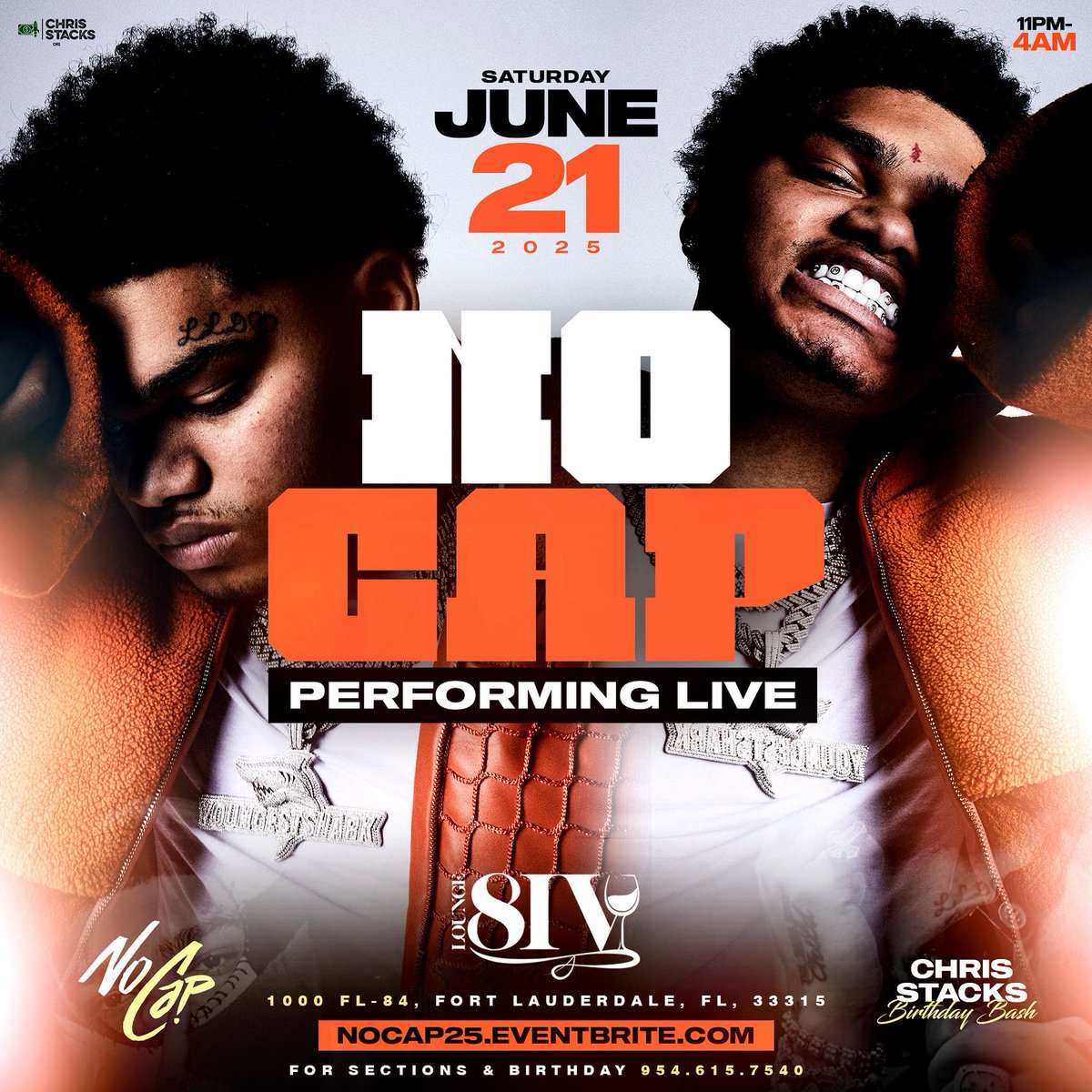 IAmChrisStacks's tweet photo. Saturday June 21st, 2k25 🗓️
@NoCap Performing Live🎤
@IAmChrisStacks Birthday Bash
Special Celebrity Guest Host 😎
Music By The Hottest DJs 🔊
Doors Open 11pm
-
Lounge 8IV 1000 FL-84, Fort Lauderdale FL 33315📍
Section | More Info: 954.615.7540
Tickets: https://t.co/ieCIYXjukv 🎟️ https://t.co/jEZvFsDmmT