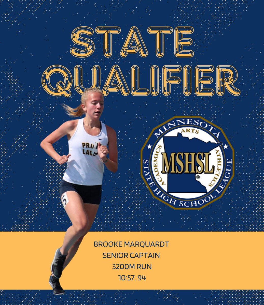 GirlsPLTF's tweet image. Congrats to Aubrey Thoms (high jump), Kaylee Hawks (high jump), and Brooke Marquardt (3200m) who have already qualified for State! Go Lakers!