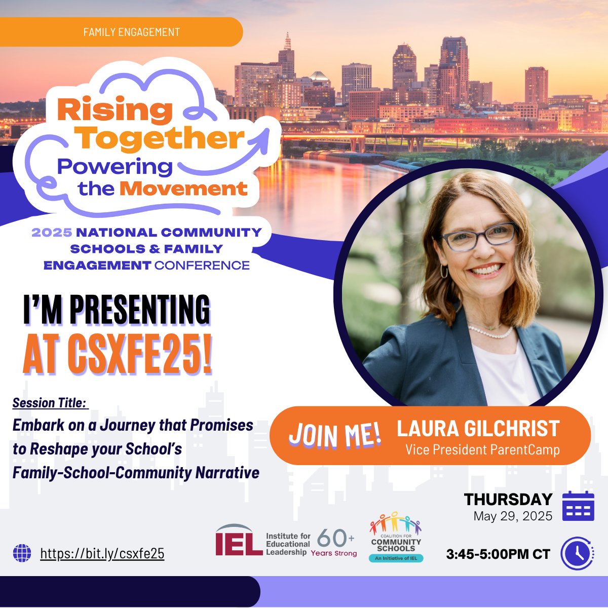 Laura Gilchrist (@lauragilchrist4) on Twitter photo 🚀 I'm honored to be presenting at #CSXFE25.
Join <a href="/juliepile/">Julie Pile, ParentCamp</a> and I May 29 in Minneapolis for a deep dive into reshaping your school’s Family-School-Community narrative.
Let’s co-create connection, trust & impact that expands and blooms! 💫
🕓 3:45–5:00pm CT
🔗 🚀 I'm honored to be presenting at #CSXFE25.
Join <a href="/juliepile/">Julie Pile, ParentCamp</a> and I May 29 in Minneapolis for a deep dive into reshaping your school’s Family-School-Community narrative.
Let’s co-create connection, trust & impact that expands and blooms! 💫
🕓 3:45–5:00pm CT
🔗